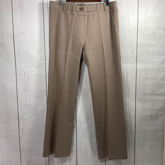 Betabrand Womens Bootcut Straight Leg Classic Yoga Tan Khaki Pull On Pants - Picture 5 of 13